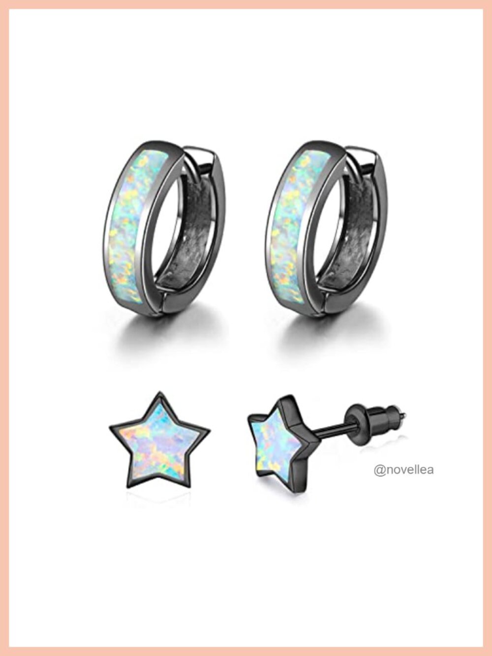 Opal Huggie Hoop Earrings Gold Plated Hypoallergenic Small Hoop Earrings for